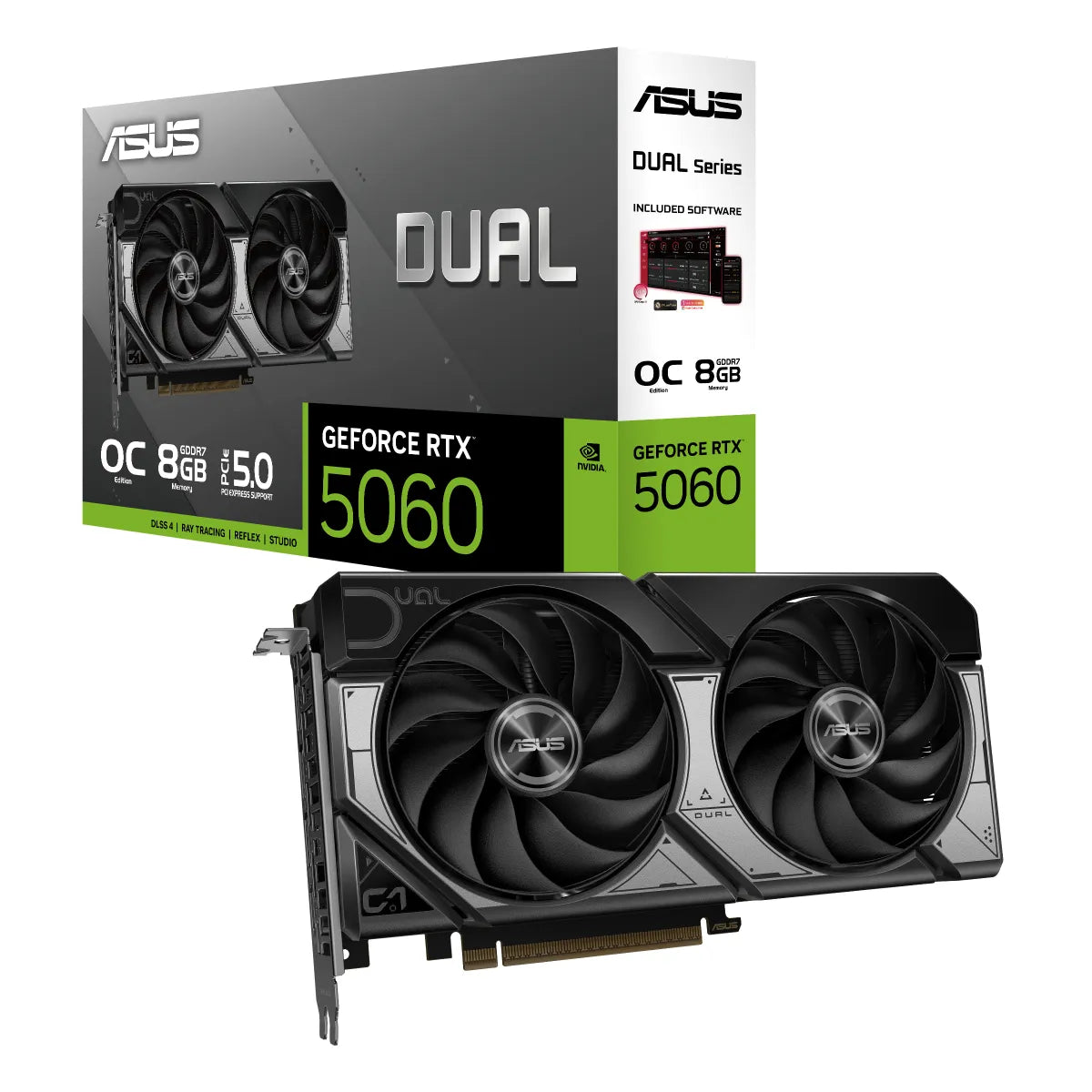 ASUS VCX DUAL-RTX5060-O8G GeForce RTX 5060 8GB GDDR7 OC Edition 128Bit