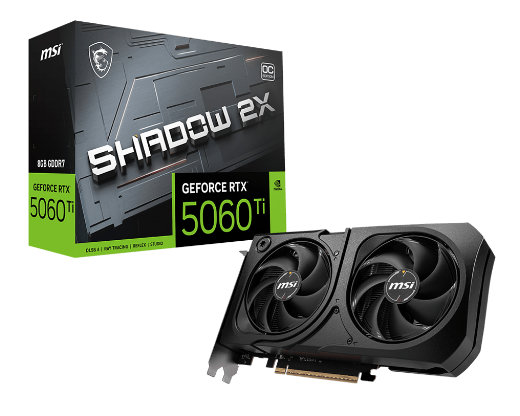 MSI GeForce RTX 5060 Ti 8G SHADOW 2X OC PLUS 8GB GDDR7 128bits