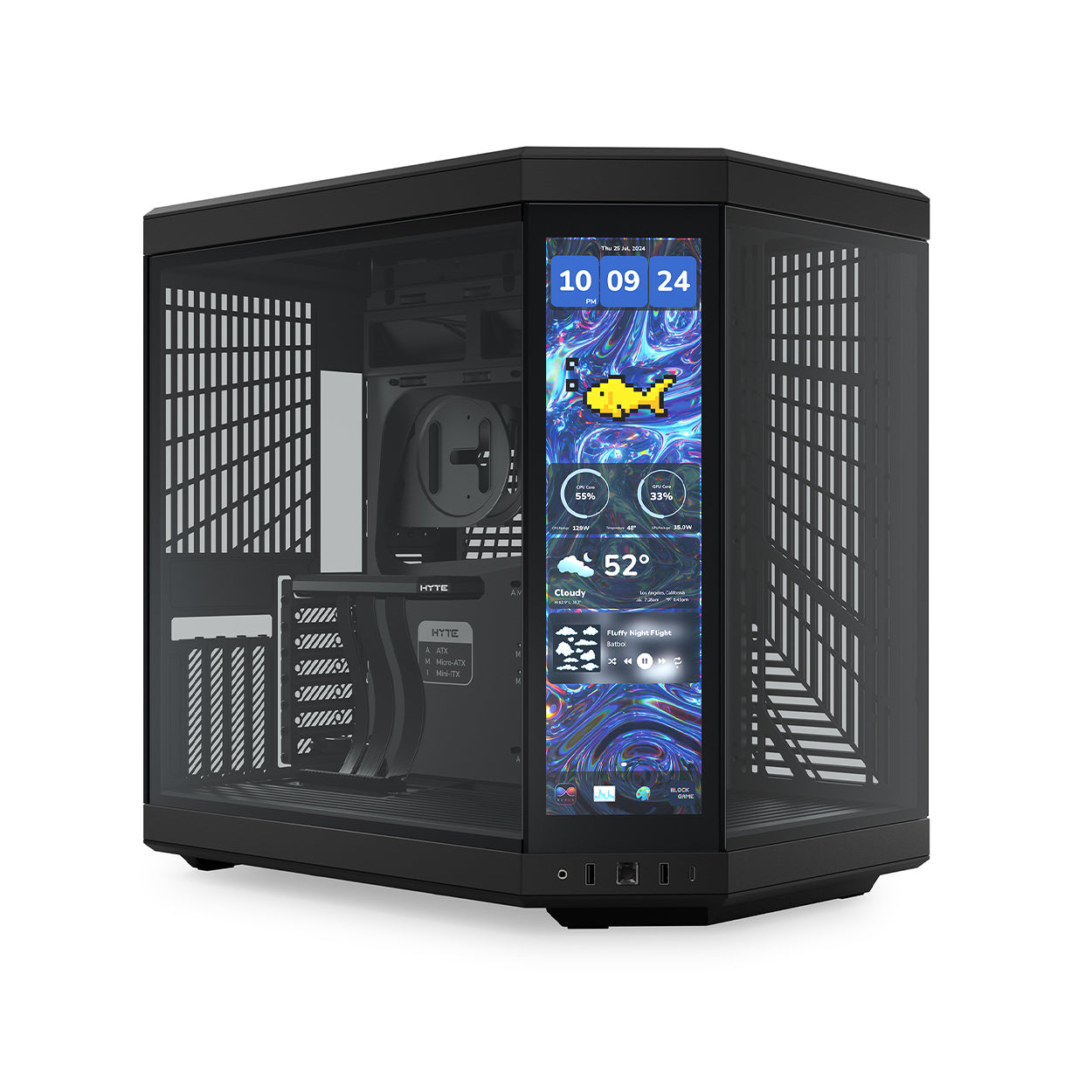 HYTE CS-HYTE-Y70TTI-BB Y70 touch infinite mTower ATX TG Pitch Black