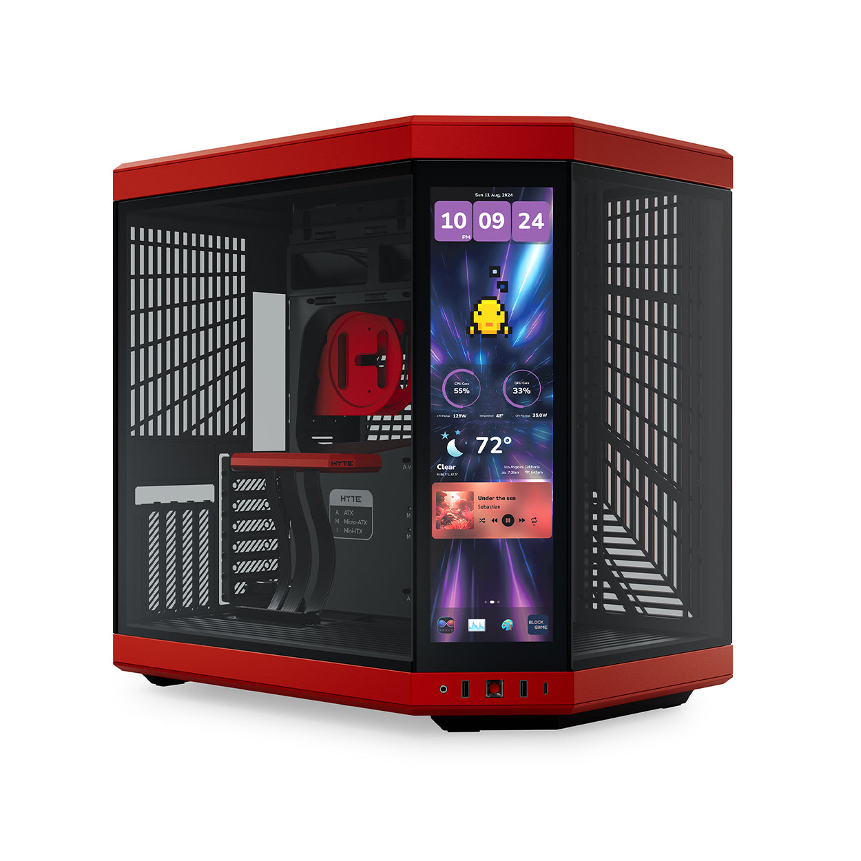HYTE CS-HYTE-Y70TTI-RB Y70 touch infinite mTower ATX TG Black Cherry
