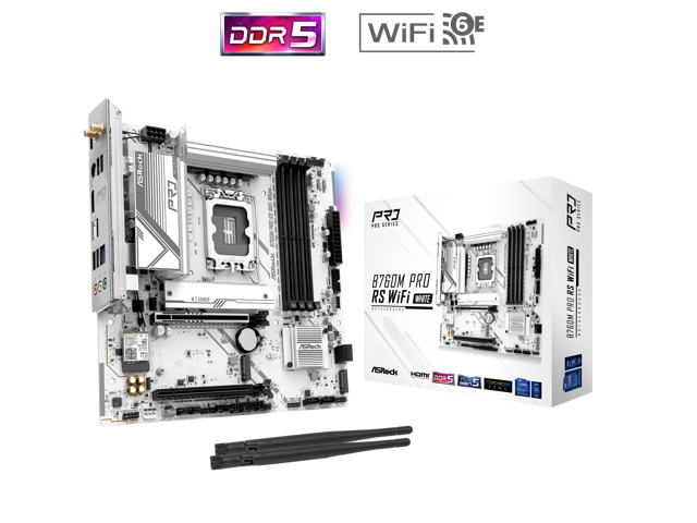 ASRock MB B760M PRO RS WIFI B760 LGA1700 Max256GB DDR5 Micro ATX
