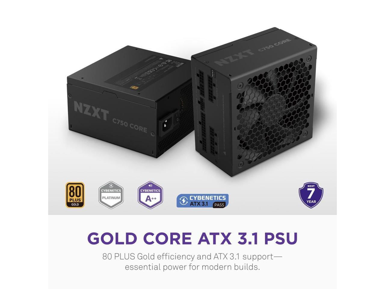 NZXT PA-7G3BB-US C750 GOLD CORE 750W 80+Gold Fully-modular ATX3.1