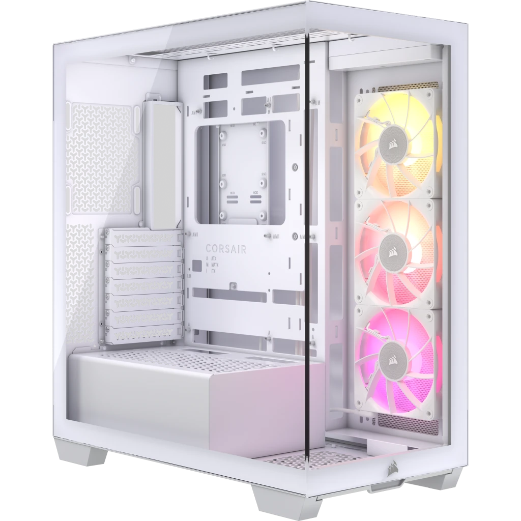 Corsair CS CC-9011281-WW iCUELINK 3500X RGB Tempered Glass Mid-Tower White ATX