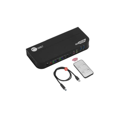 SIIG CE-KV0E11-S1 2x1 HDMI 4K HDR KVM USB 3.0 Switch with Remote Control