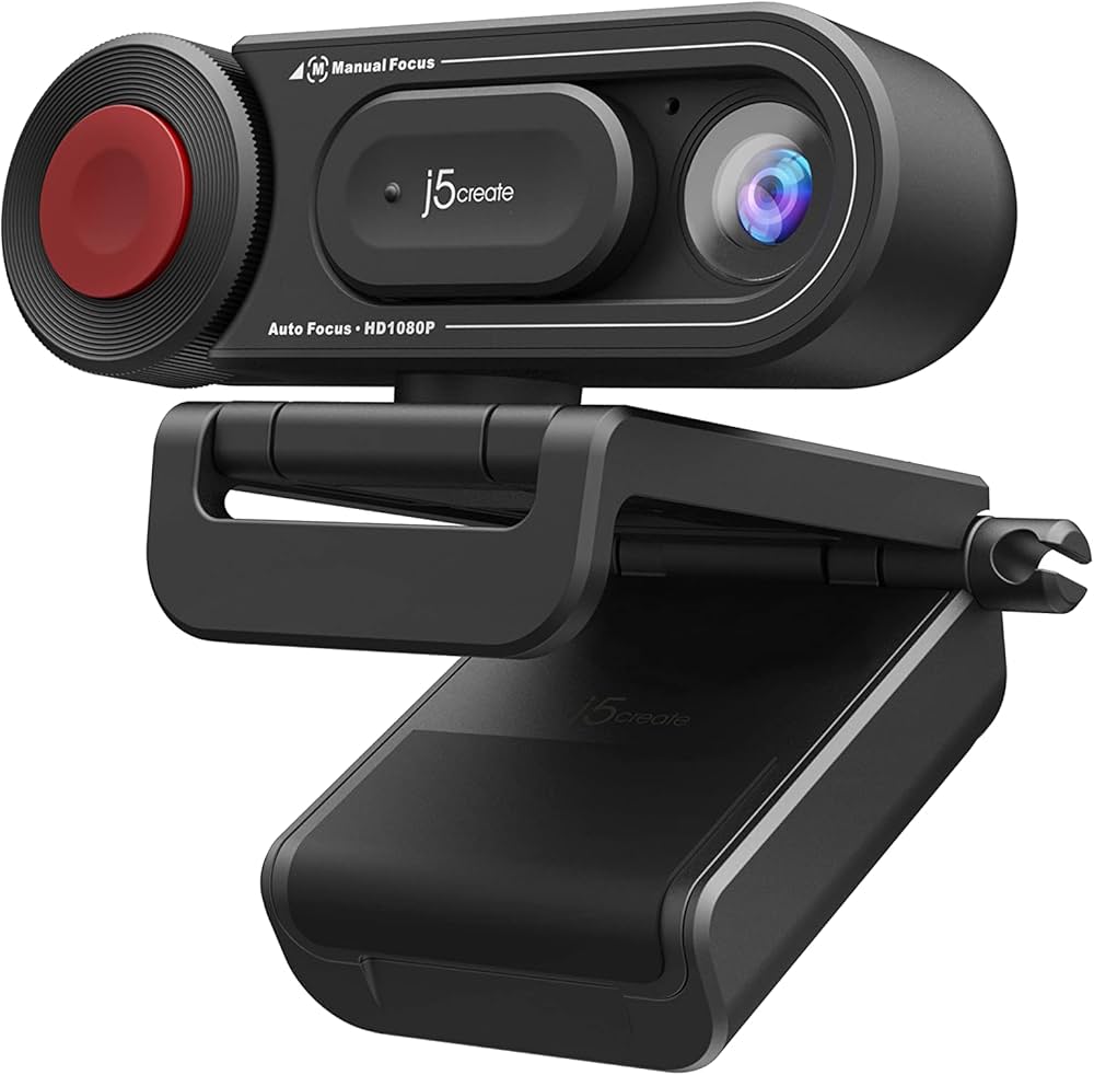 j5create Camera JVU250 HD Webcam with Auto & Manual Focus Switch