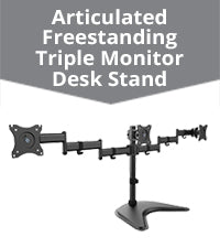 SIIG CE-MT1V12-S1 Articulated Freestanding Triple Monitor Desk Stand 13-27