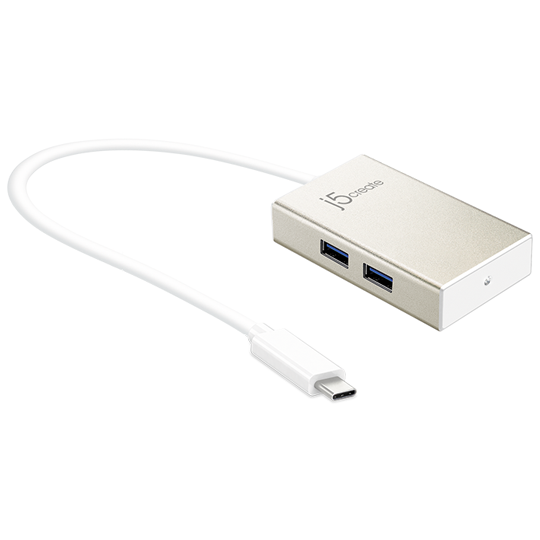 j5create Accessory JCH343 USB-C 4-Port Hub Champagne Metallic