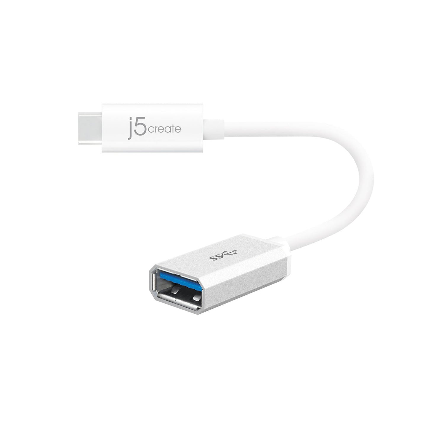 j5create Accessory JUCX05 USB-C 3.1 to Type-A Adapter White Silver