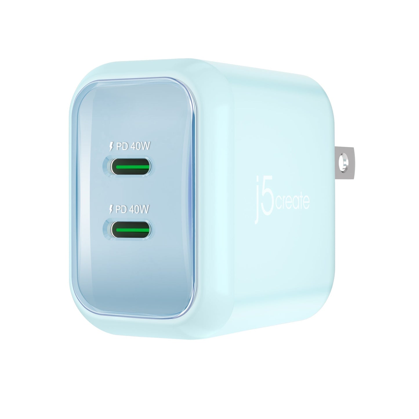 j5create JUP2540 40W GaN USB-C 2 Port mini Charger