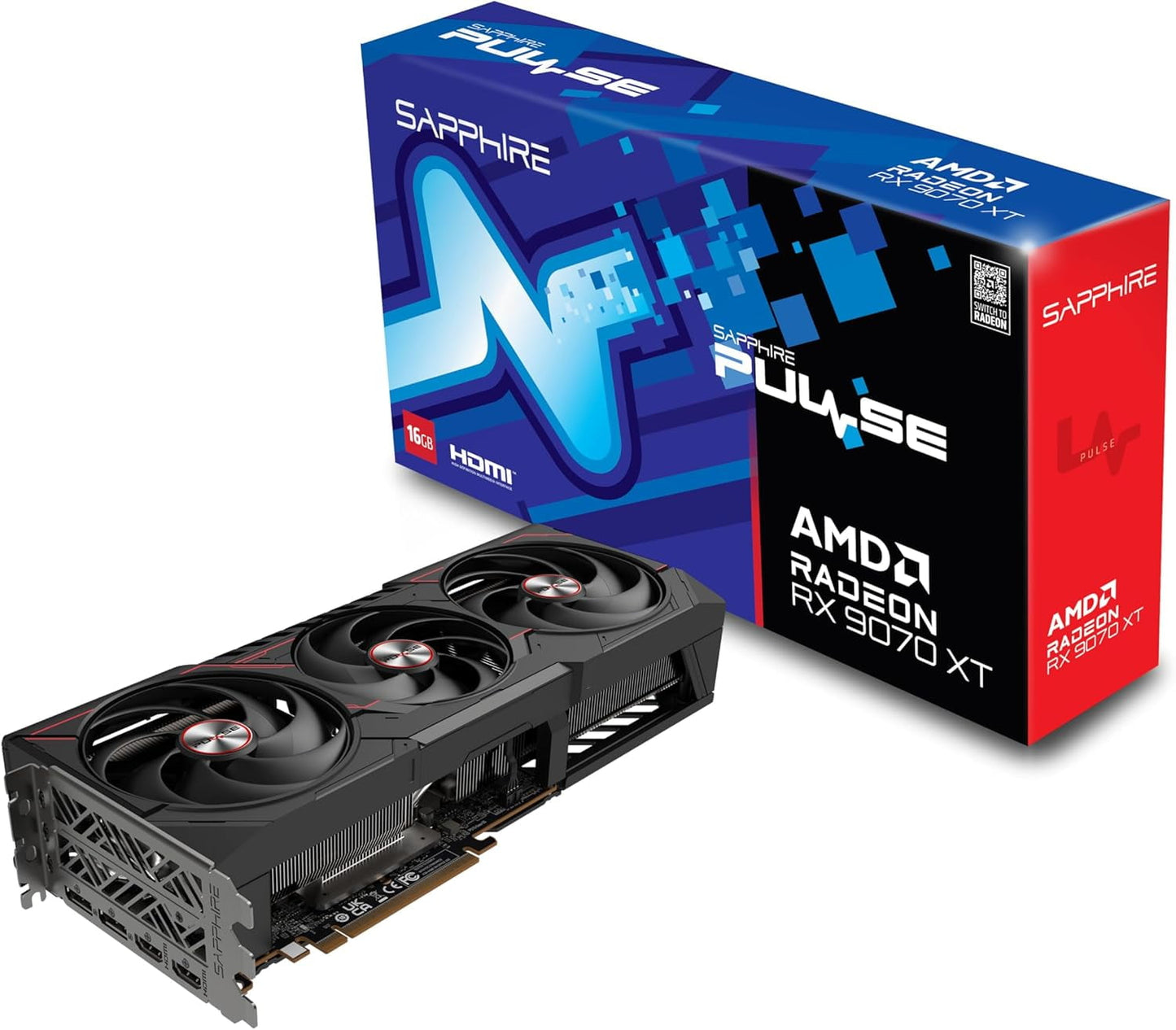 Sapphire 11348-03-20G PULSE Radeon RX 9070 XT Gaming 16GB GDDR6