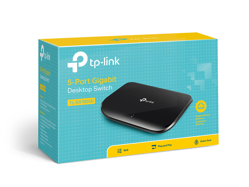 TP-Link Network TL-SG1005D 5Port Gigabit Switch 10 100 1000M RJ45 Ports