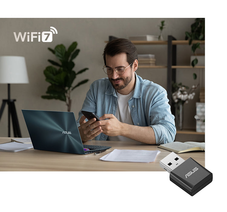 Asus NT USB-BE92 Nano Tri-band BE6500 WiFi7 Nano USB Adapter TAA USB 2.0