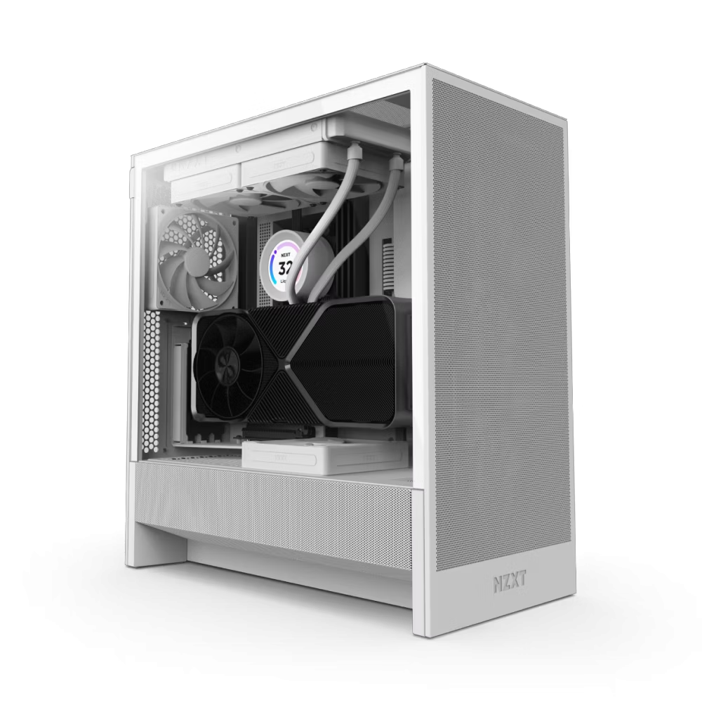 NZXT CC-H52FW-01 H5 Flow ATX Mid Tower TG White