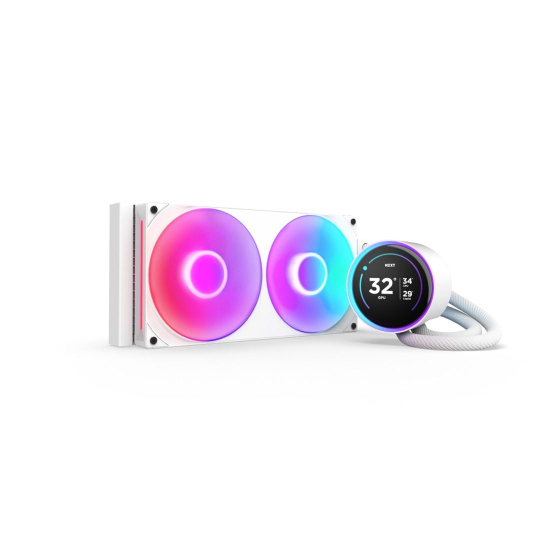 NZXT Fan RL-KR28E-W2 KRAKEN ELITE RGB 280 AIO LIQUID COOLER 280MM WHITE