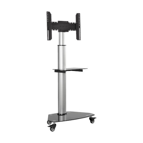 TRIPP Rolling Tv Cart For 37-70In Displays Black Glass Base And Shelf - DMCS3770SG75