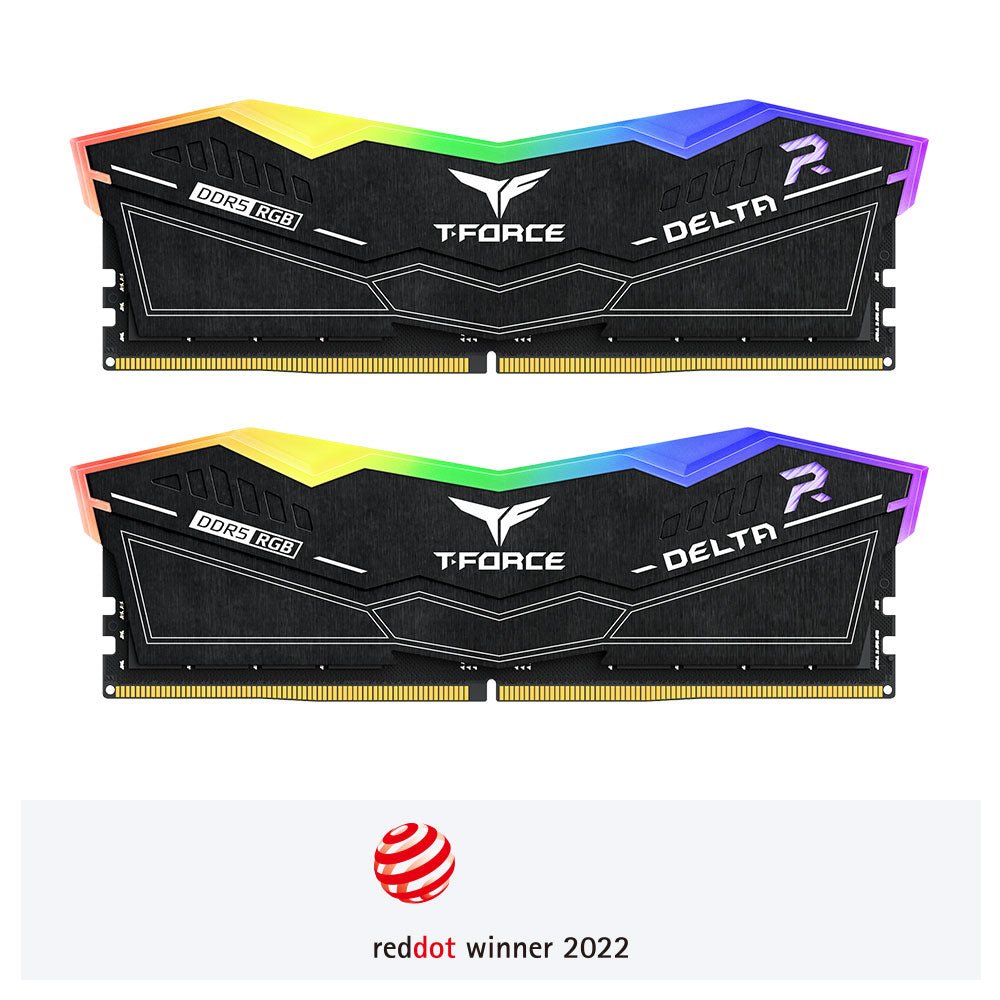 TEAMGROUP FF3D532G6000HC30DC01 DELTA RGB 32GB DR5 6000MHz UDIMM K2 Black