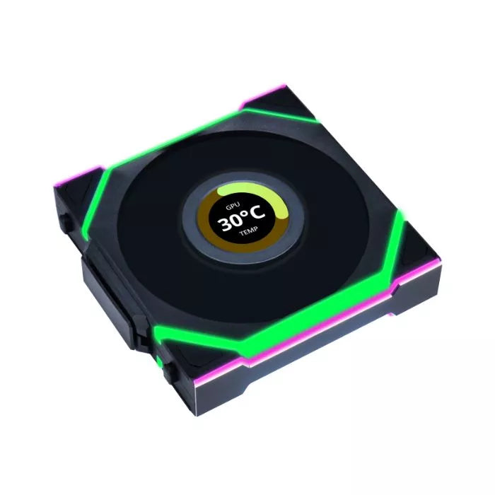Lian-Li Fan 12RSLLCD1W1B UNI FAN SL 2.4GHz Wireless 1.6 LCD RGB Reverse Blade