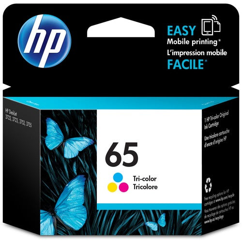 HP 65 Tri-Color Standard Yield Ink Cartridge (N9K01AN)