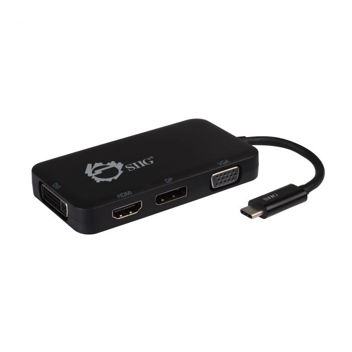 SIIG AC CB-TC0611-S1 USB-C to DVI VGA DP HDMI Multiport Video Adapter SIIG