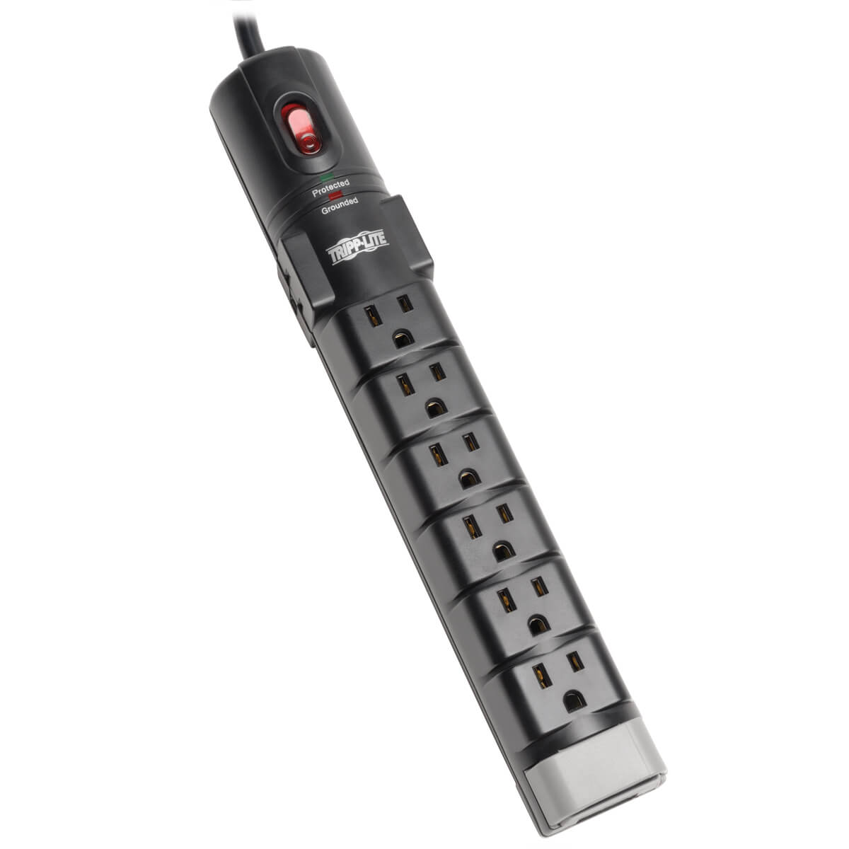 Tripp-Lite UP TLP806TEL 6ft 8-Outlet Surge Protector Black Cord Clip Retail Tripp-Lite