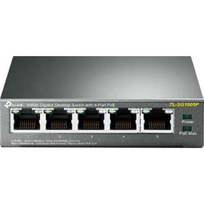 TP-Link NT TL-SG1005P 5-Port Gigabit Desktop Switch w 4-Port PoE 56W PoE PS