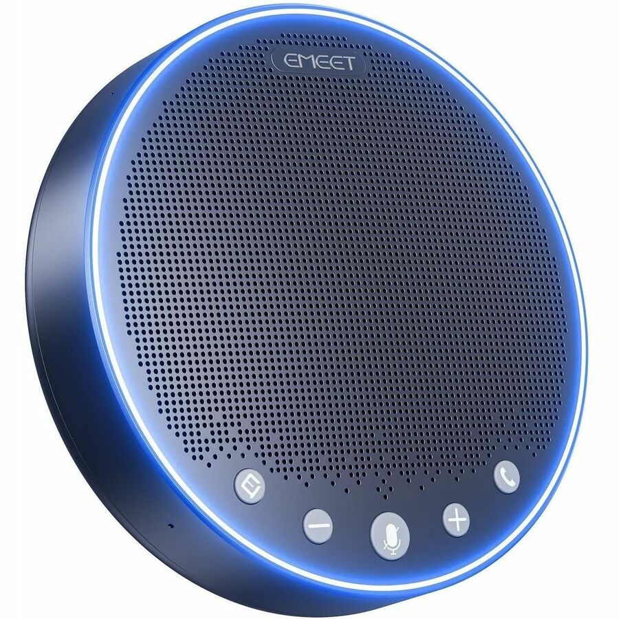 EMEET M3 - Zoom Certified Speakerphone, 4 AI Mics, 360° Voice Pickup 18H Talk Time, Connect with Dongle/AUX/USB/Bluetooth5.0, can be Daisy Chained with another M3 covering 20 People in meetings