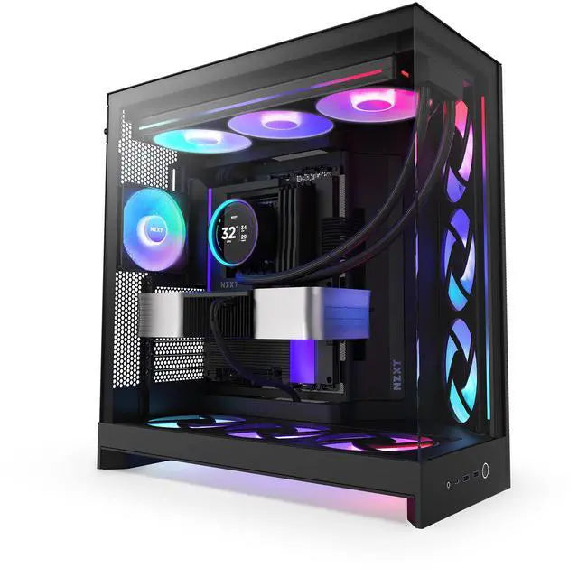 NZXT CM-H92FB-P1 H9 FLOW RGB+ Mid Tower Tinted TG Black