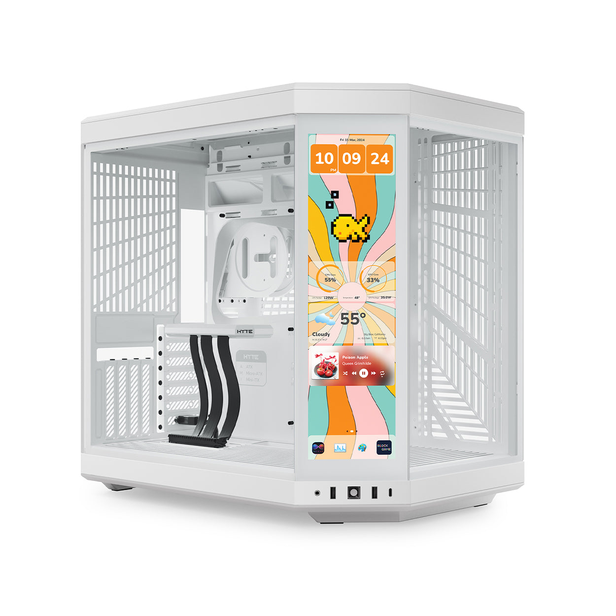 HYTE CS-HYTE-Y70TTI-WW Y70 touch infinite mTower ATX TG Snow White