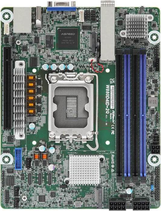 ASRock MB W880D4ID-2Q W880 LGA1851 Max.48GB DDR5 Deep mini ITX