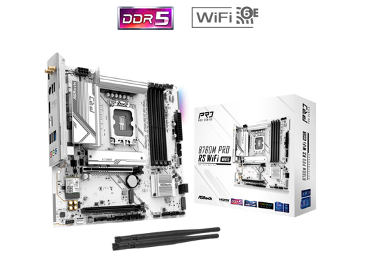 ASRock MB B760M PRO RS WIFI B760 LGA1700 Max256GB DDR5 Micro ATX