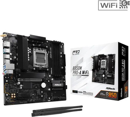 ASRock MB B850M Pro-A WiFi AMD B850 AM5 Max256GB DDR5 Micro ATX