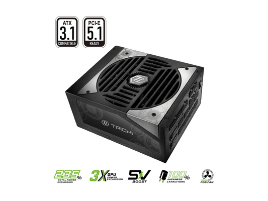 ASRock PS TC-1300T 1300W ATX 12V 80+TITANIUM FullyModular 135mm Fan