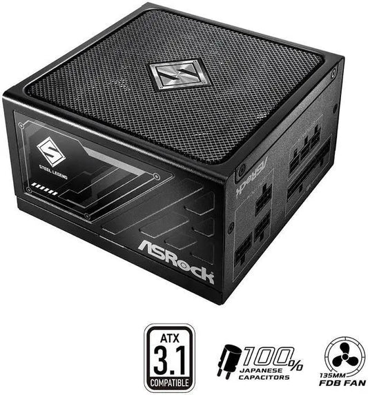 ASRock PS SL-650G 650W ATX 12V 80+GOLD Fully Modular 135mm Fan