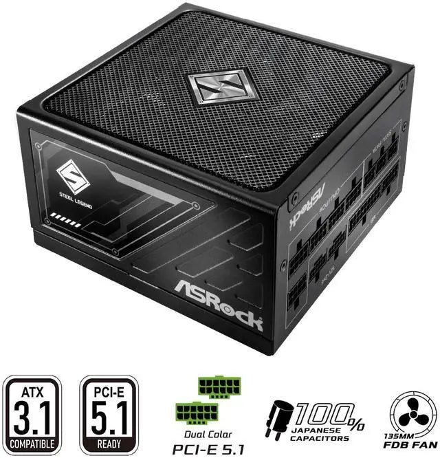 ASRock PS SL-1200G 1200W ATX3.1 80+Gold Full Modular