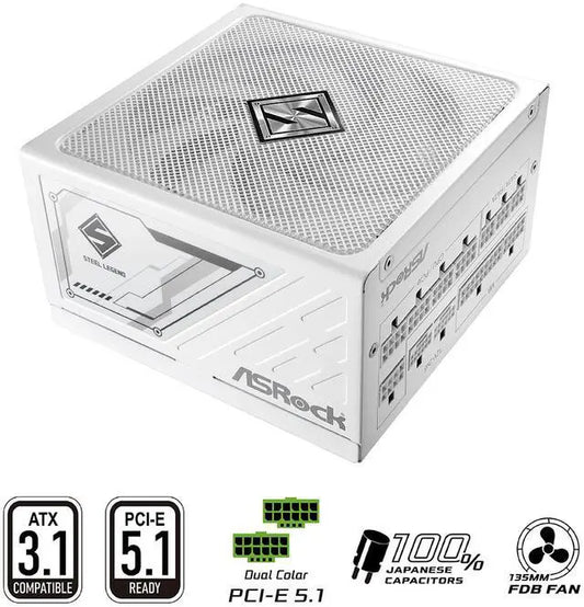 ASRock PS SL-1200GW 1200W ATX3.1 80+Gold Full Modular White