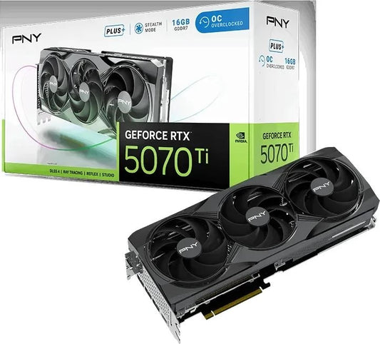 PNY VCX VCG5071T16TFXPB1 GeForce RTX 5070 Ti Triple Fan Plus 16GB GDDR7