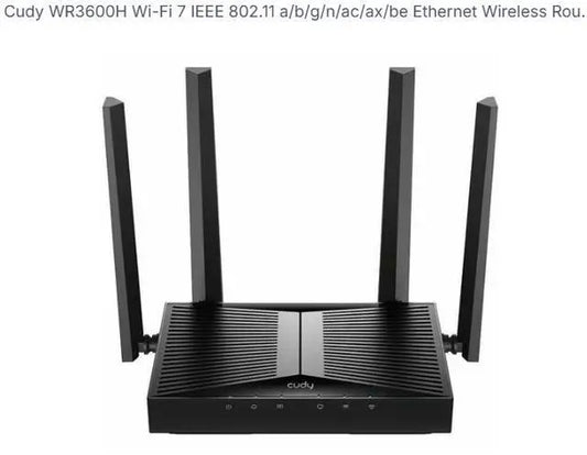 Cudy Router WR3600H BE3600 2.5G Wi-Fi 7 Router