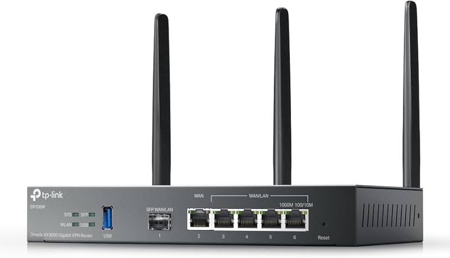 TP-Link ER706W Omada AX3000 Wi-Fi 6 Gigabit VPN Router