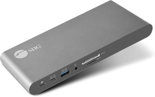 SIIG JU-DK0N11-S1 USB-C Dual Video MST Docking Station with PD Charging