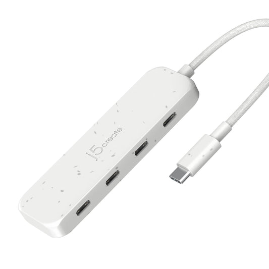 j5create Accessory JCH345EW USB-C to 4-Port Type-C Gen2 Hub Pure White