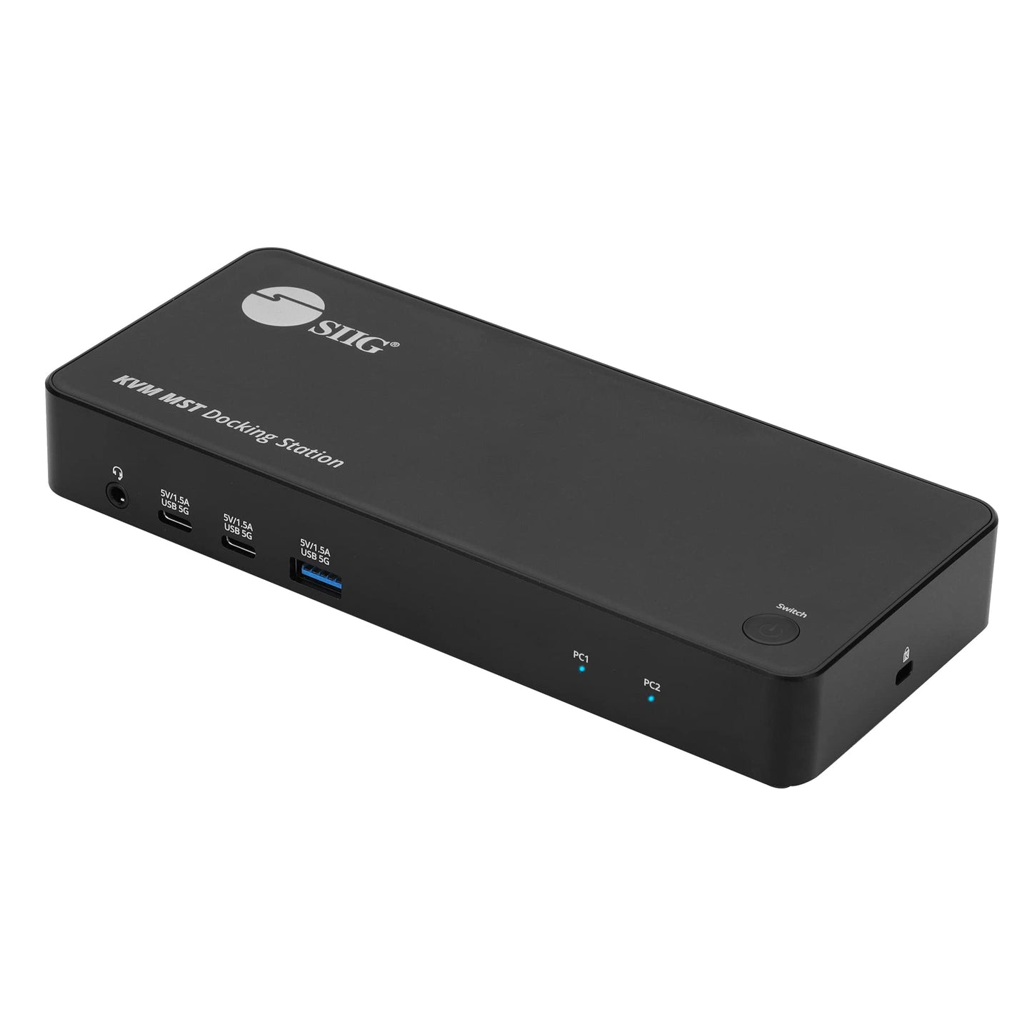 SIIG CE-DK0111-S1 Dual Host 4K USB-C KVM MST Docking Station w PD Brown Box