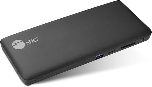 SIIG JU-DK0R11-S1 Triple Video MST Docking Station with PD Brown Box