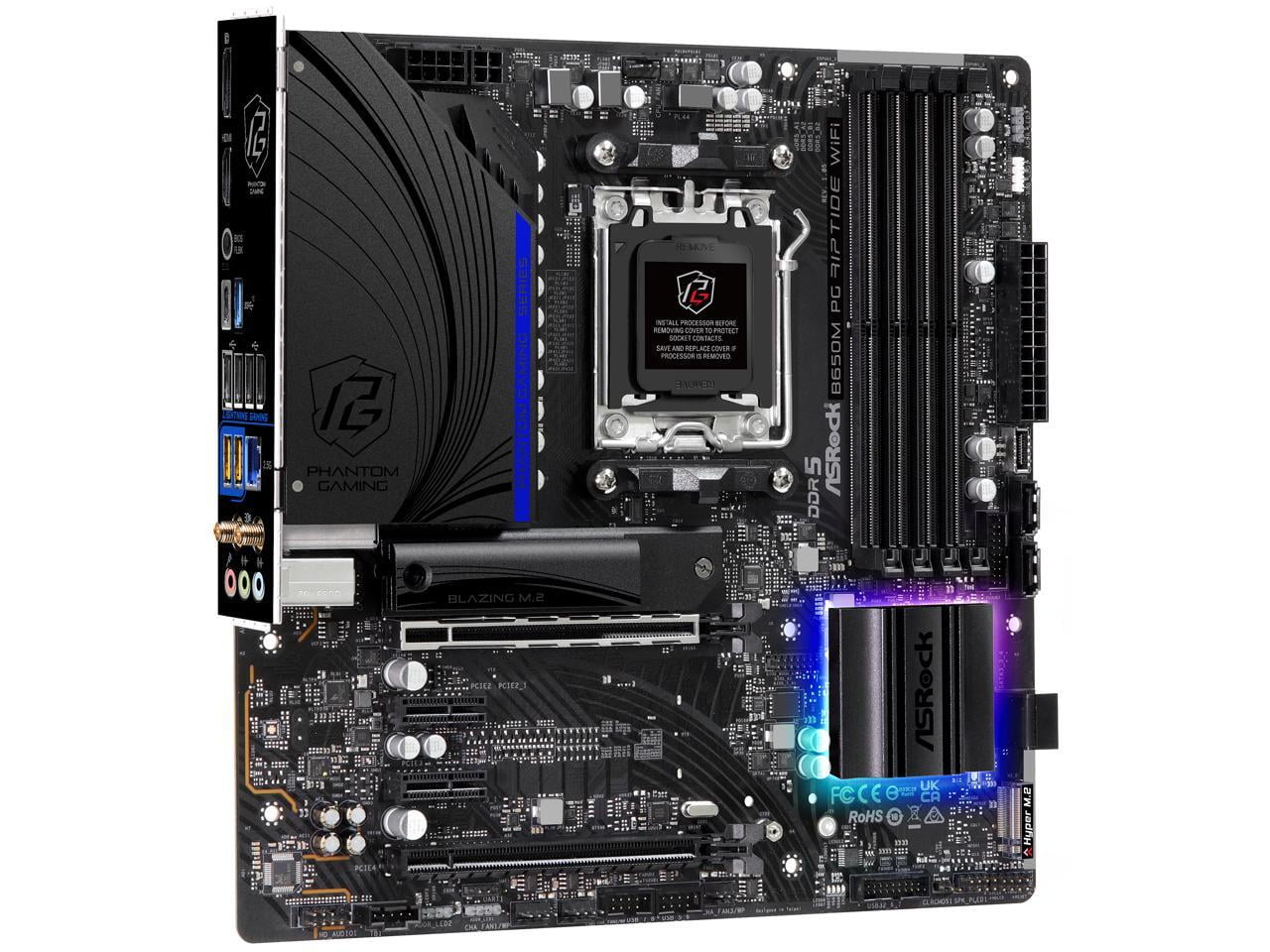 ASRock MB B650M PG Riptide WIFI AMD B650 AM5 Max128GB DDR5 Micro ATX