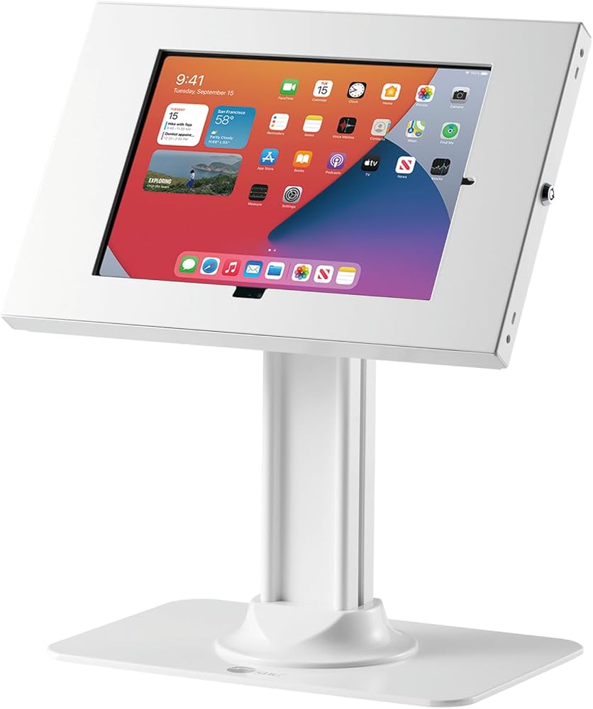 SIIG CE-MT3N11-S1 Security Lockable Countertop Kiosk Stand Holder for iPad