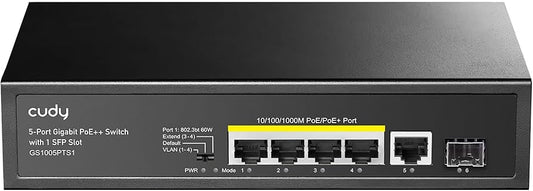 Cudy Switch GS1005P 5-Port 10 100 1000M PoE+ Switch 60W