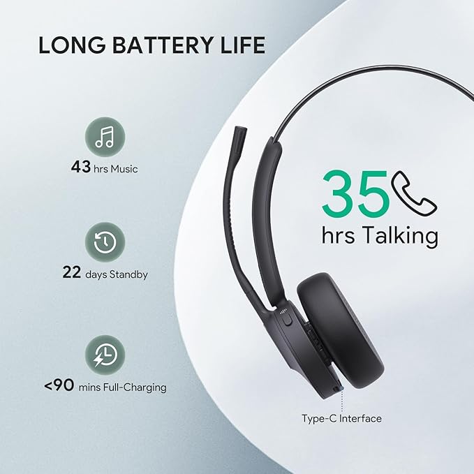 Yealink Headset 1208665 BH70 Mono Teams USB-A Bluetooth5.2 Black