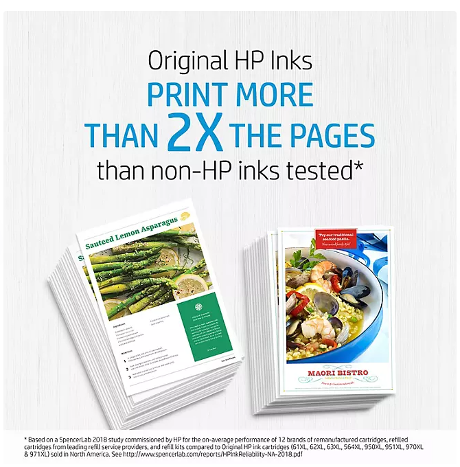 HP 62XL High Yield Ink, Combo Pack, 2 Pack (F6U02BN) HP