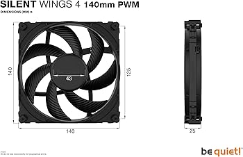 be quiet! Fan BL099 Silent Wings Pro 4 140mm PWM Black