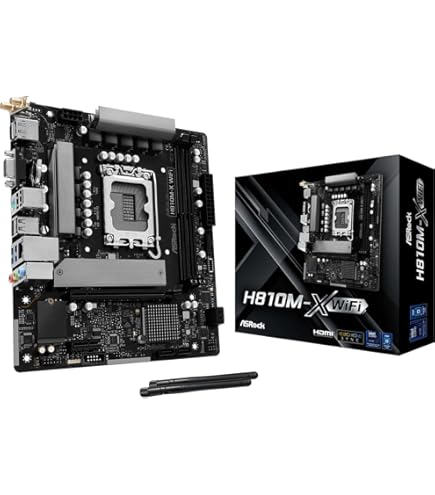 ASRock MB H810M-X WIFI H810 LGA1851 Max128GB DDR5 Micro ATX