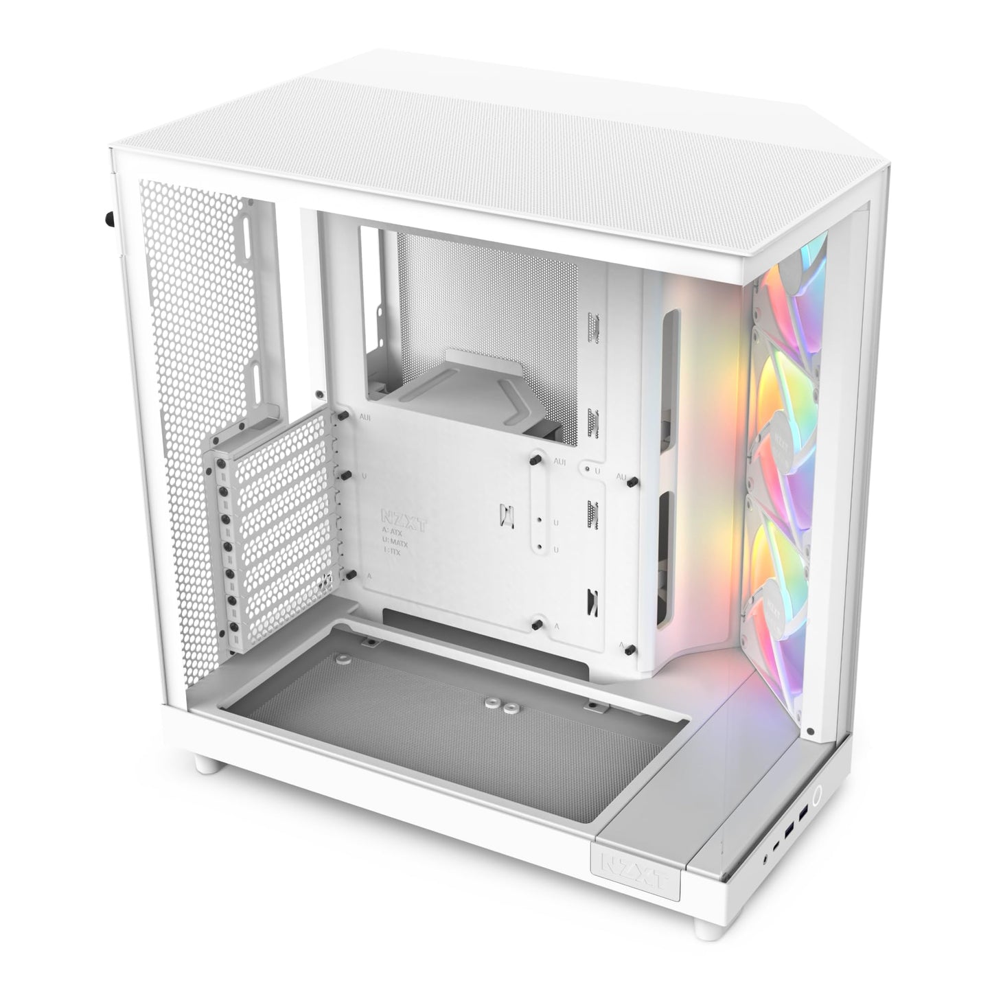NZXT CC-H61FW-R1 H6 FLOW RGB Mid-Tower Tempered Glass White